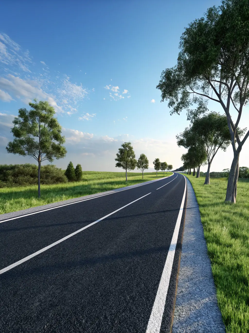 Asphalt being seal coated, creating a protective layer against weather damage, with fresh line striping visible, improving parking lot safety and appearance.